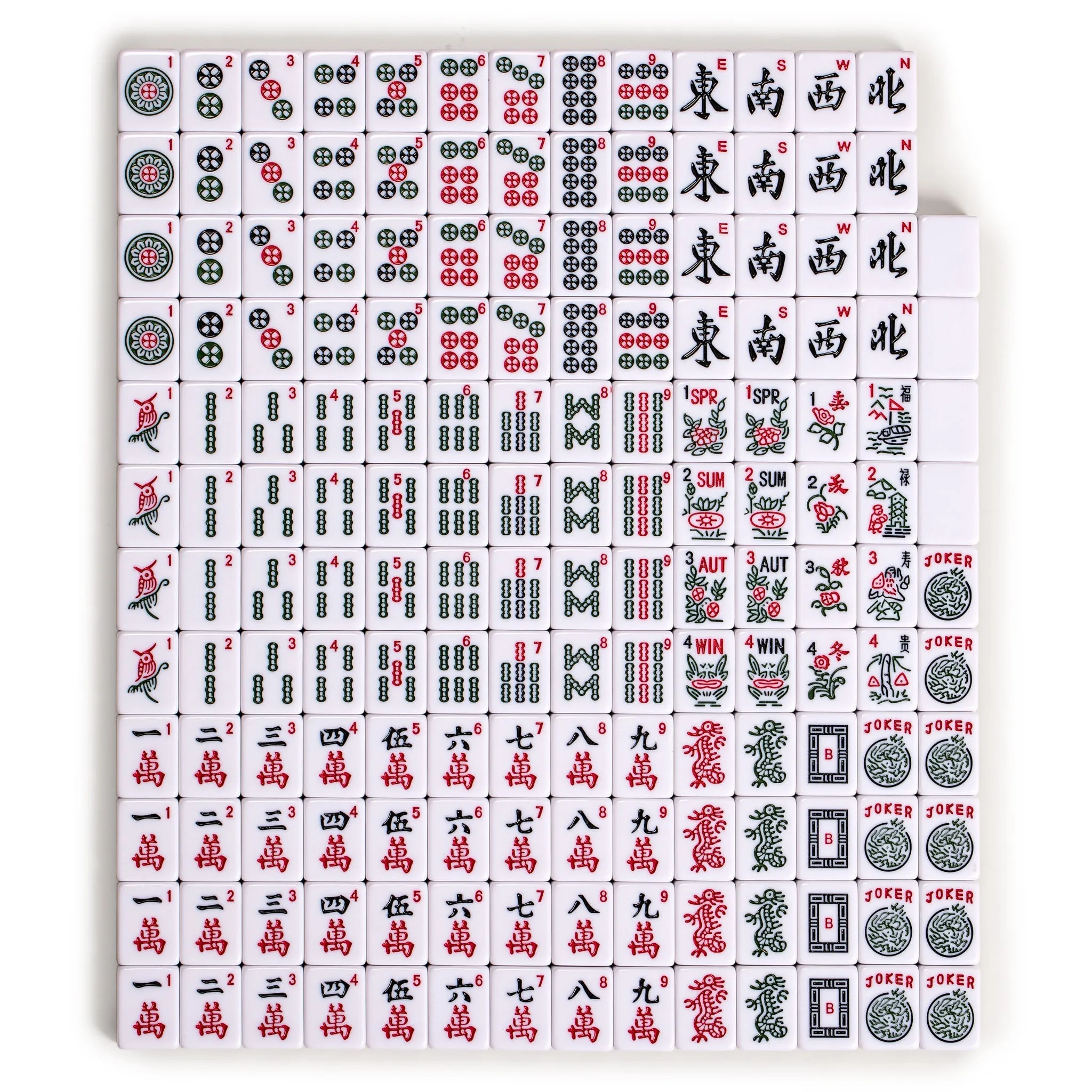 Set of 166 American Mahjong Tiles, "Pattaya" (Tiles Only Set)