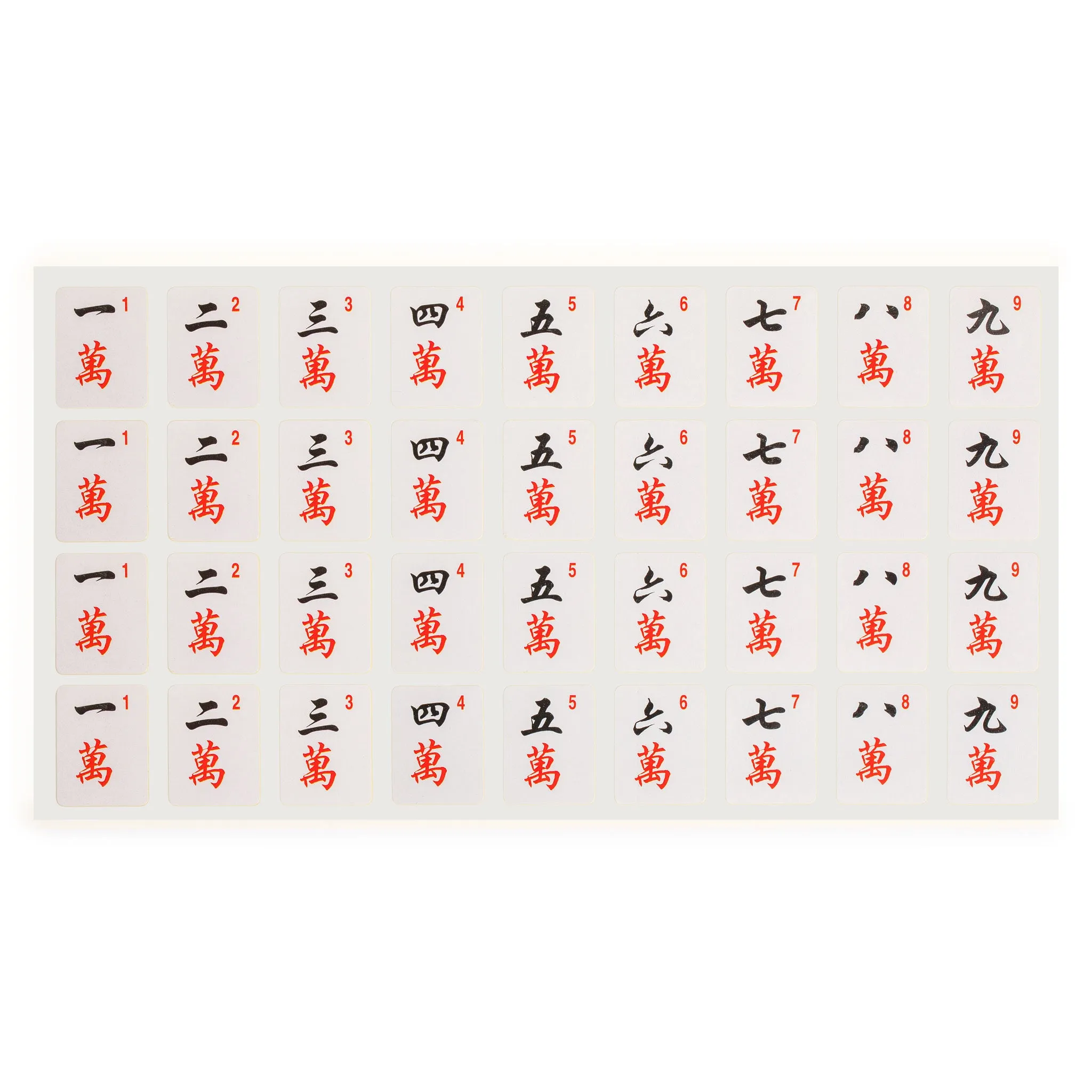 Set of 180 American Mahjong Tile Decal Stickers