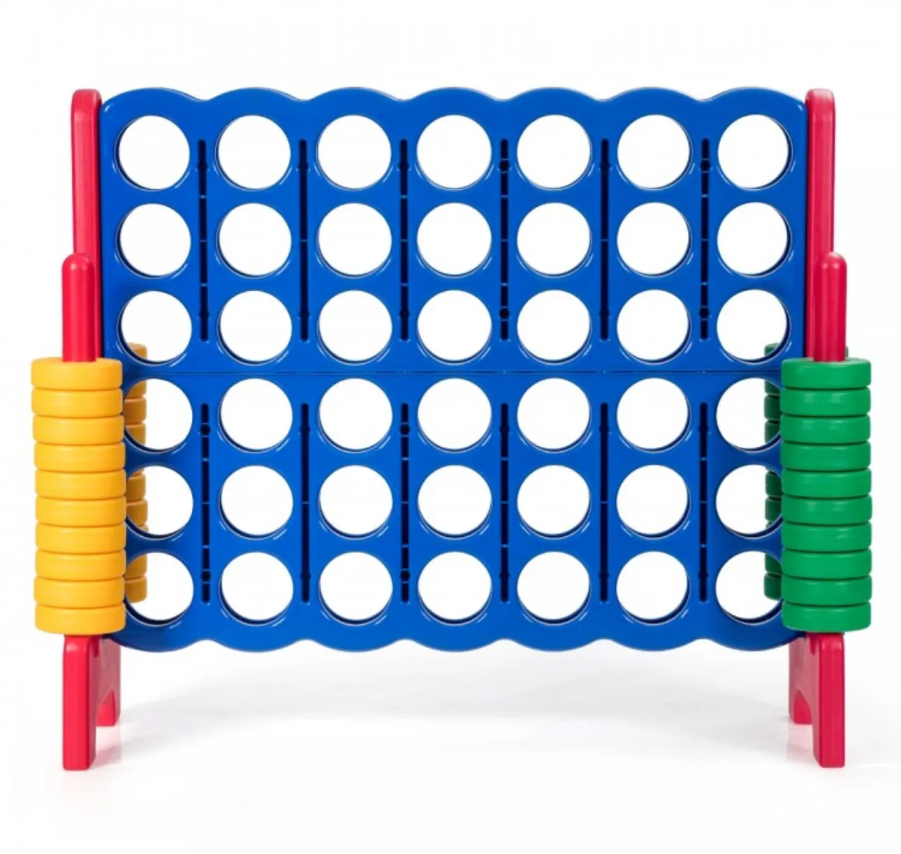 Super Cool Outdoor Fun Giant Connect 4 Style Jumbo 4-To-Score Game Set With 42 Giant Rings | Quick Release Slider | For The Whole Family | Indoor | Outdoor