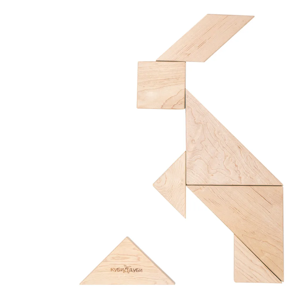 Wooden Brain Teaser - Tangram