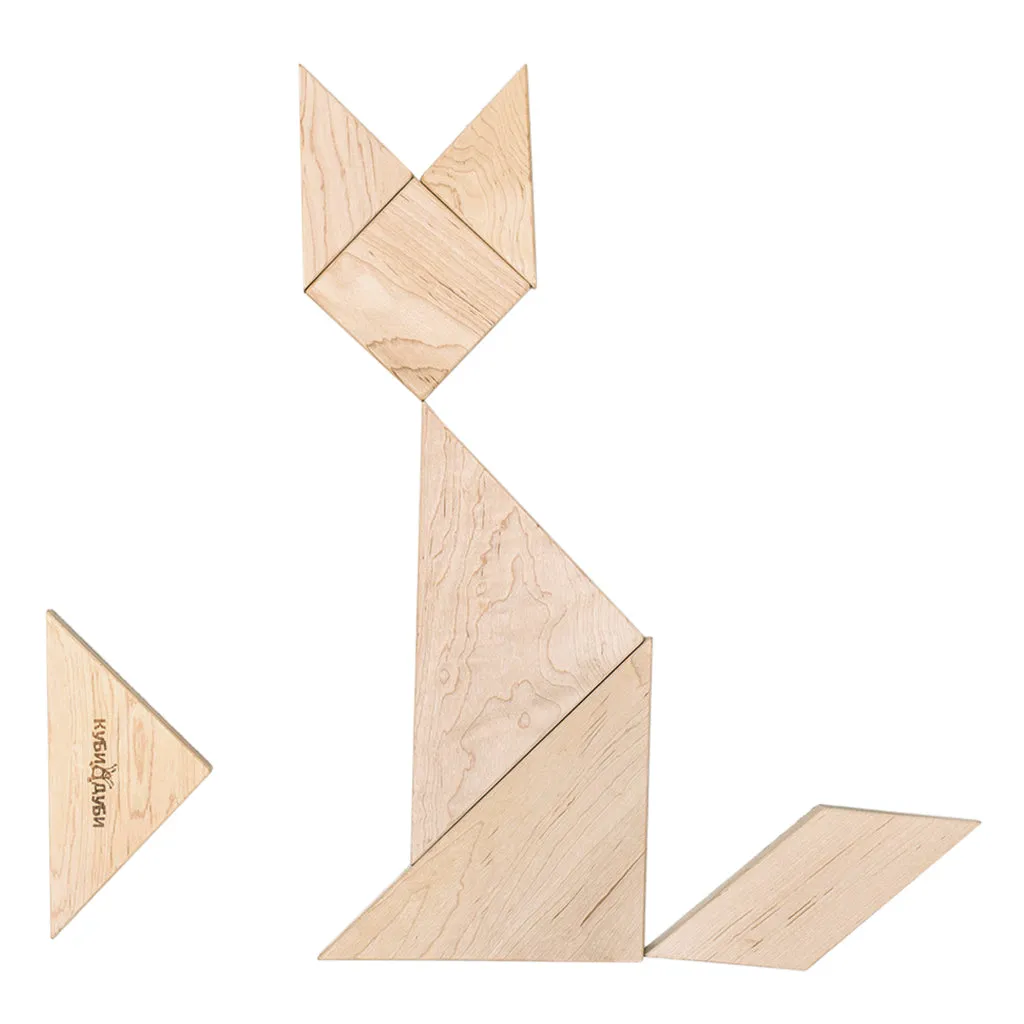 Wooden Brain Teaser - Tangram