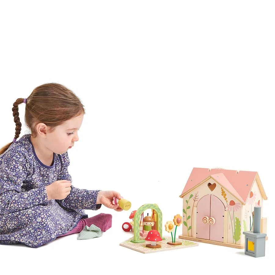 Wooden Dolls House Complete Toy Set