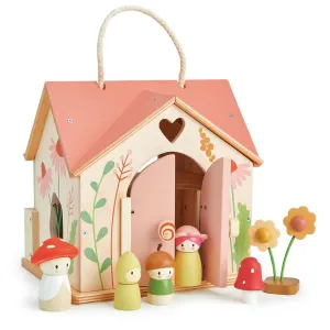 Wooden Dolls House Complete Toy Set