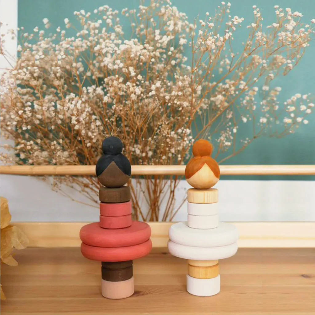 Wooden Stacking Ballerina - Light