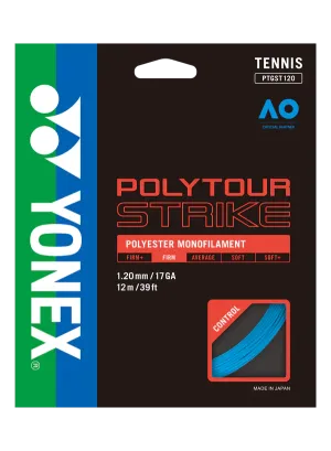 Yonex Poly Tour Strike 120 17g Blue Tennis 12M String Set